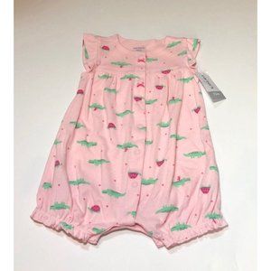 2/$20 NWT Carters Romper Reptile sz 12 months